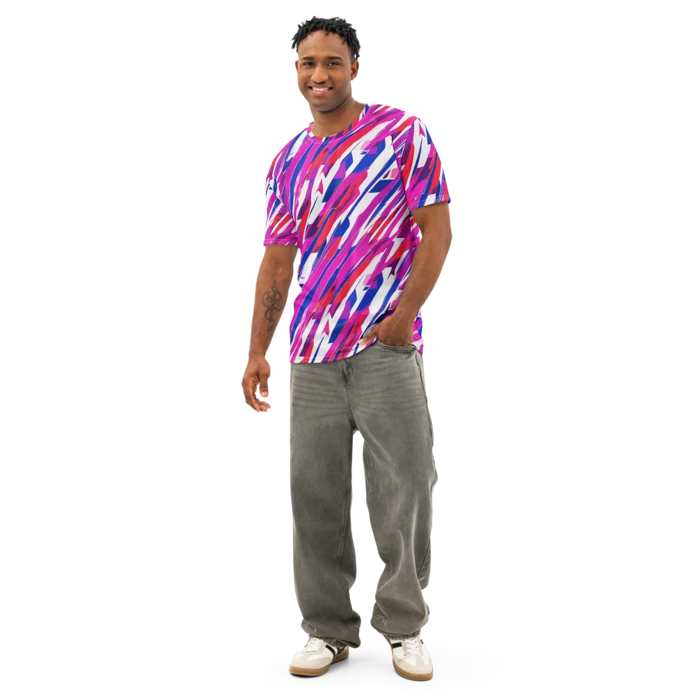 Prismatic Break on Men's Cotton Crew Neck T-Shirt — Front