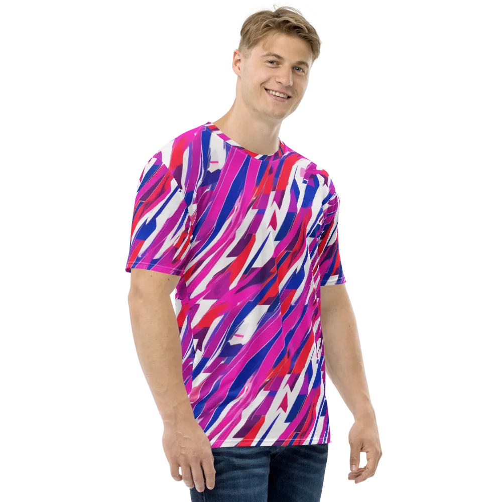 Prismatic Break on Men's Crew Neck T-Shirt — Right