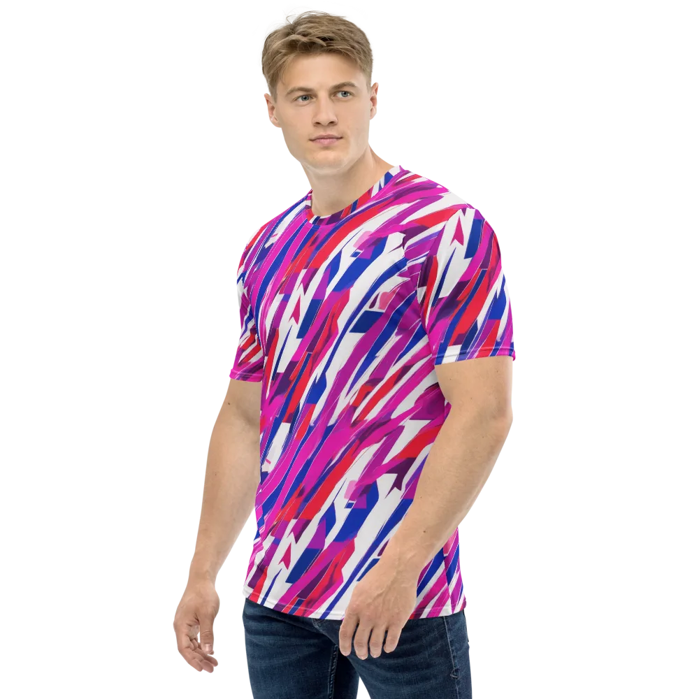 Prismatic Break on Men's Crew Neck T-Shirt — Left