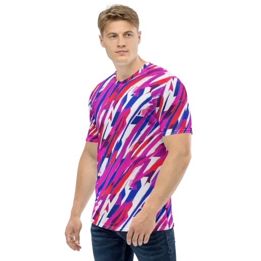 Prismatic Break on a Men's Crew Neck T-Shirt