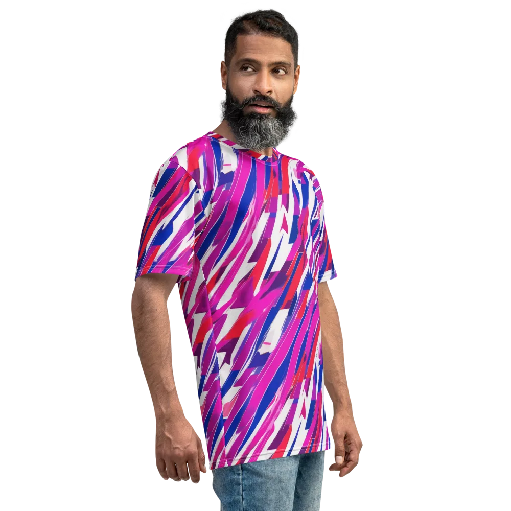 Prismatic Break on Men's Crew Neck T-Shirt — Right
