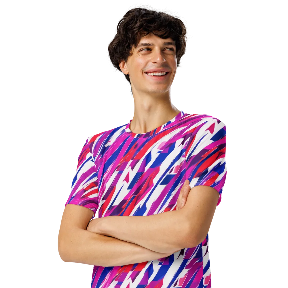 Prismatic Break on Men's Crew Neck T-Shirt — Left Front
