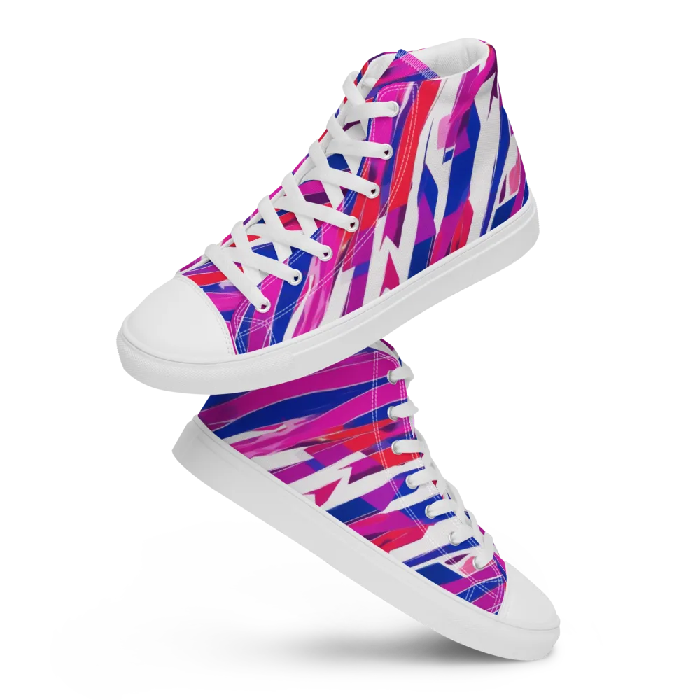 Prismatic Break on Men's High Top Canvas Shoes — Front