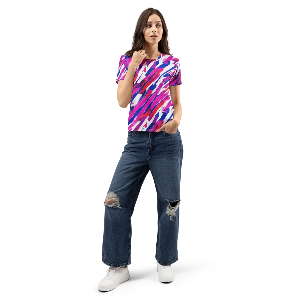 Prismatic Break on Women's Crew Neck T-Shirt — Front