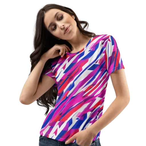Prismatic Break on a Women's Crew Neck T-Shirt