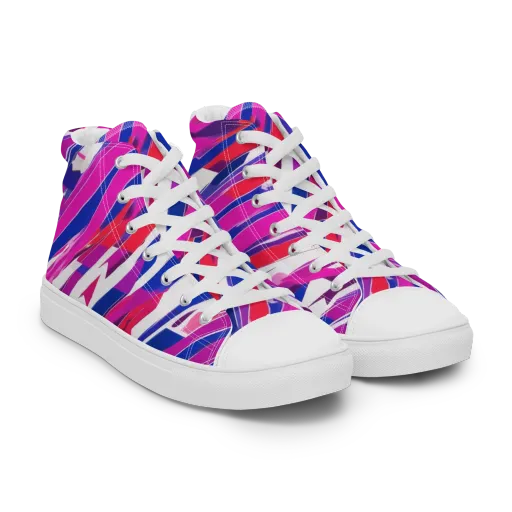 Prismatic Break on a Women's High Top Canvas Shoes