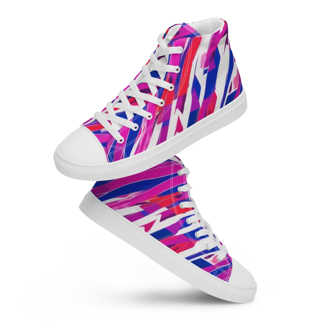 Prismatic Break on Women's High Top Canvas Shoes — Front