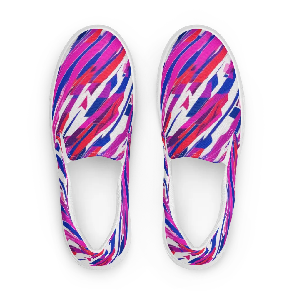 Prismatic Break on Men's Slip-On Canvas Shoes — Front