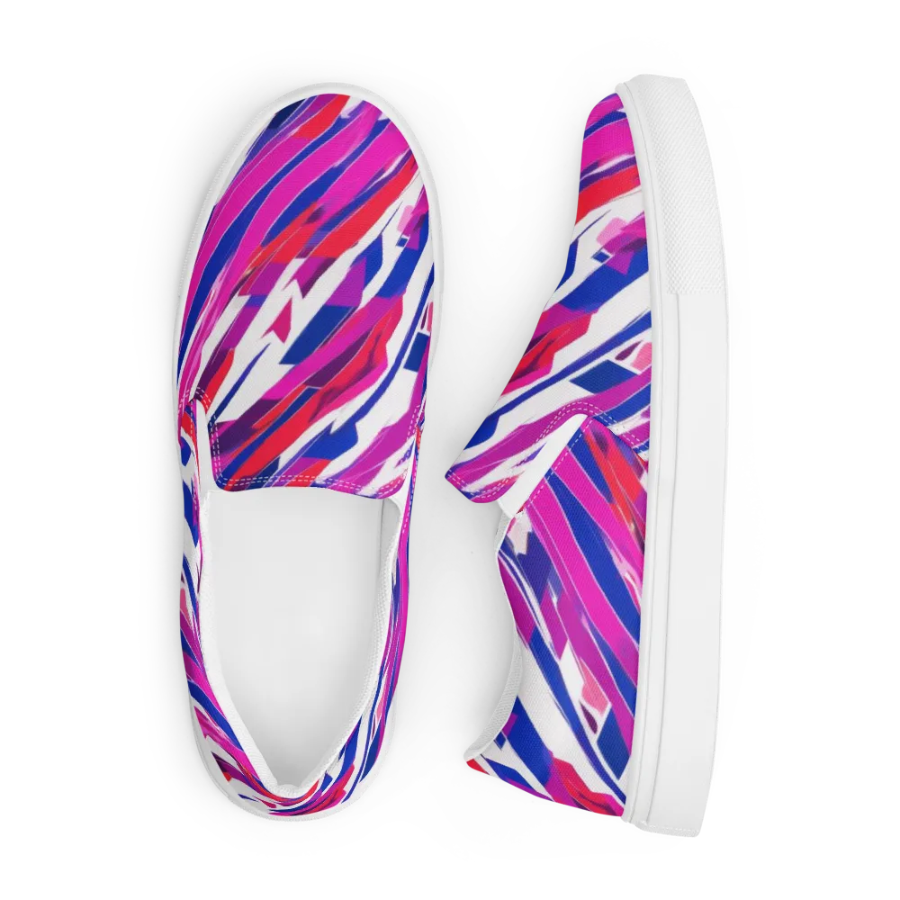 Prismatic Break on Men's Slip-On Canvas Shoes — Front