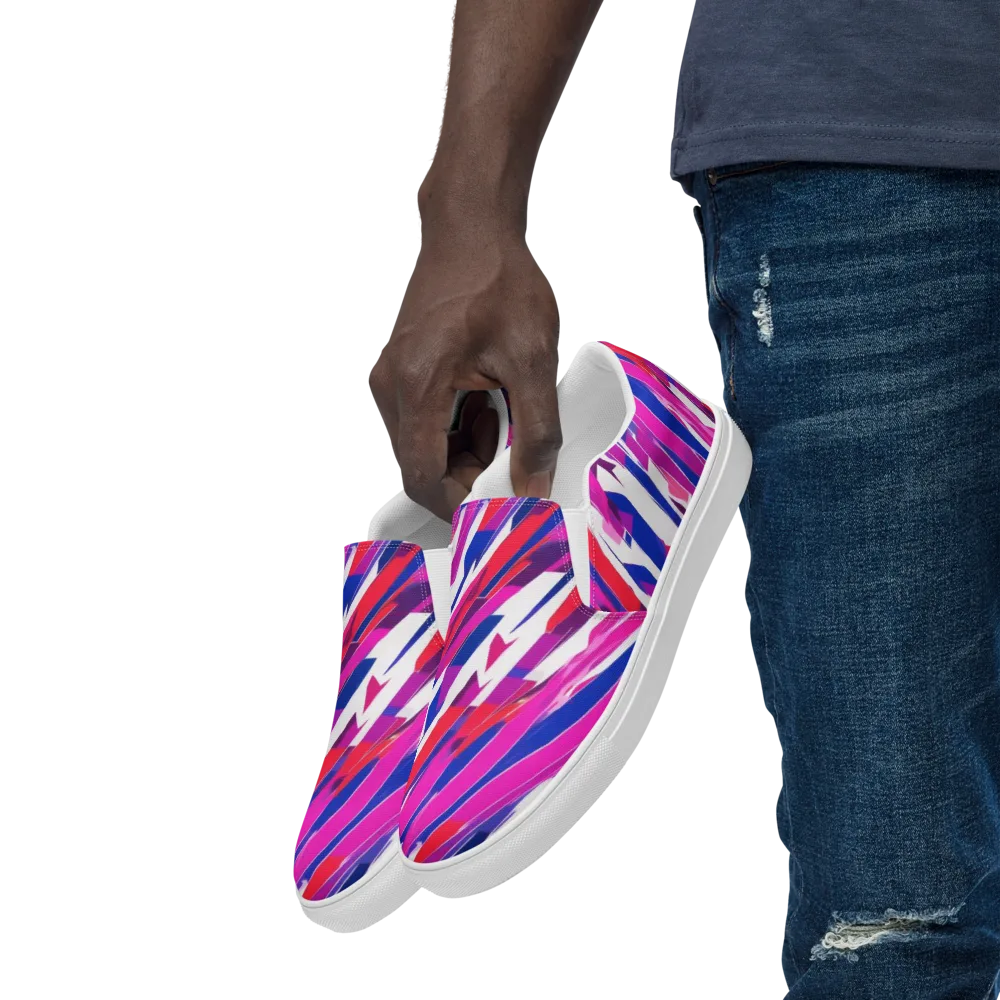 Prismatic Break on Men's Slip-On Canvas Shoes — Left Front