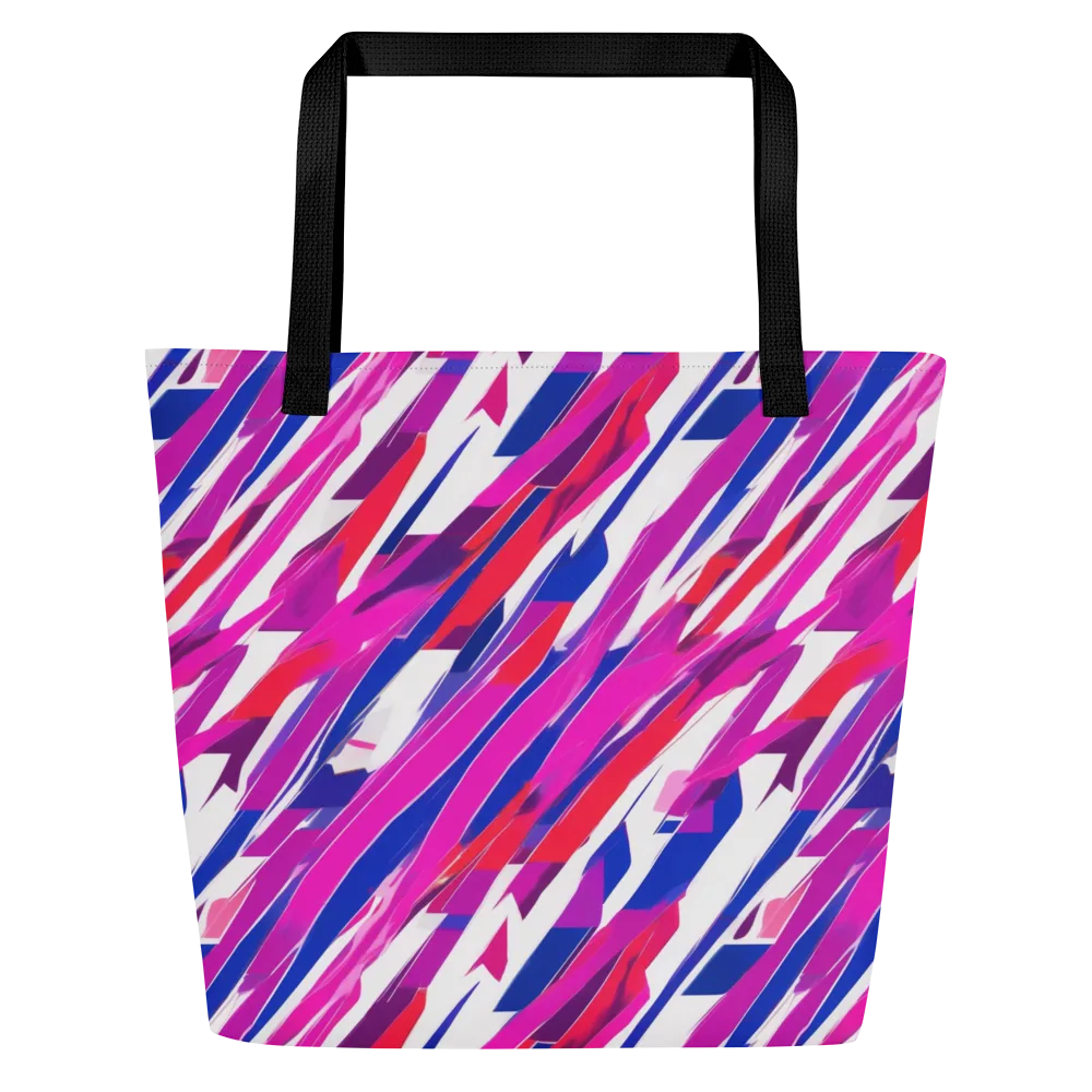 Prismatic Break on Large Tote Bag W/ Pocket — Front