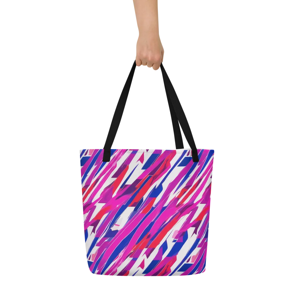 Prismatic Break on Large Tote Bag W/ Pocket — Front