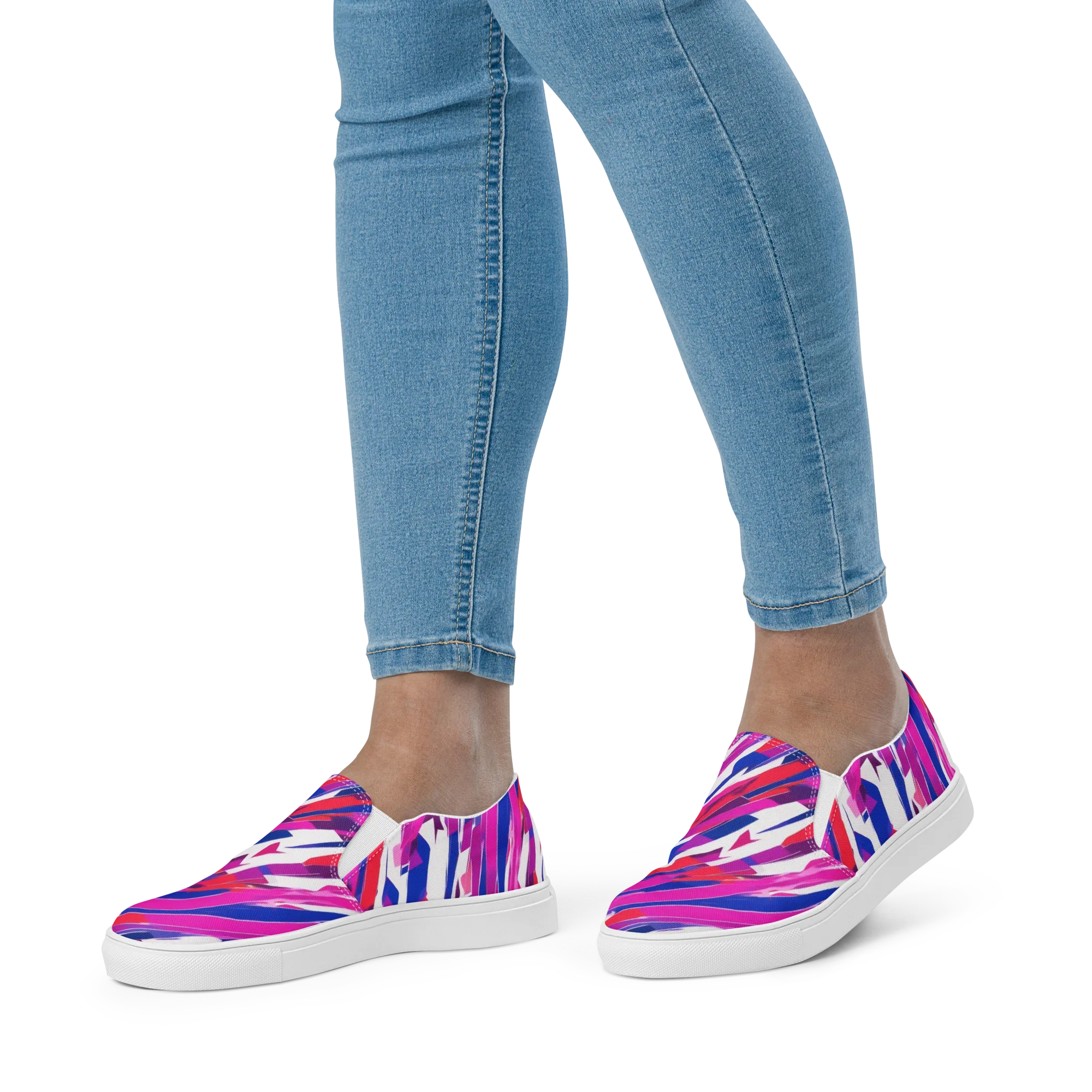 Prismatic Break on Women's Slip-On Canvas Shoes — Front
