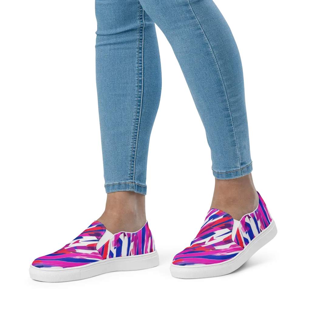 Prismatic Break on Women's Slip-On Canvas Shoes — Front