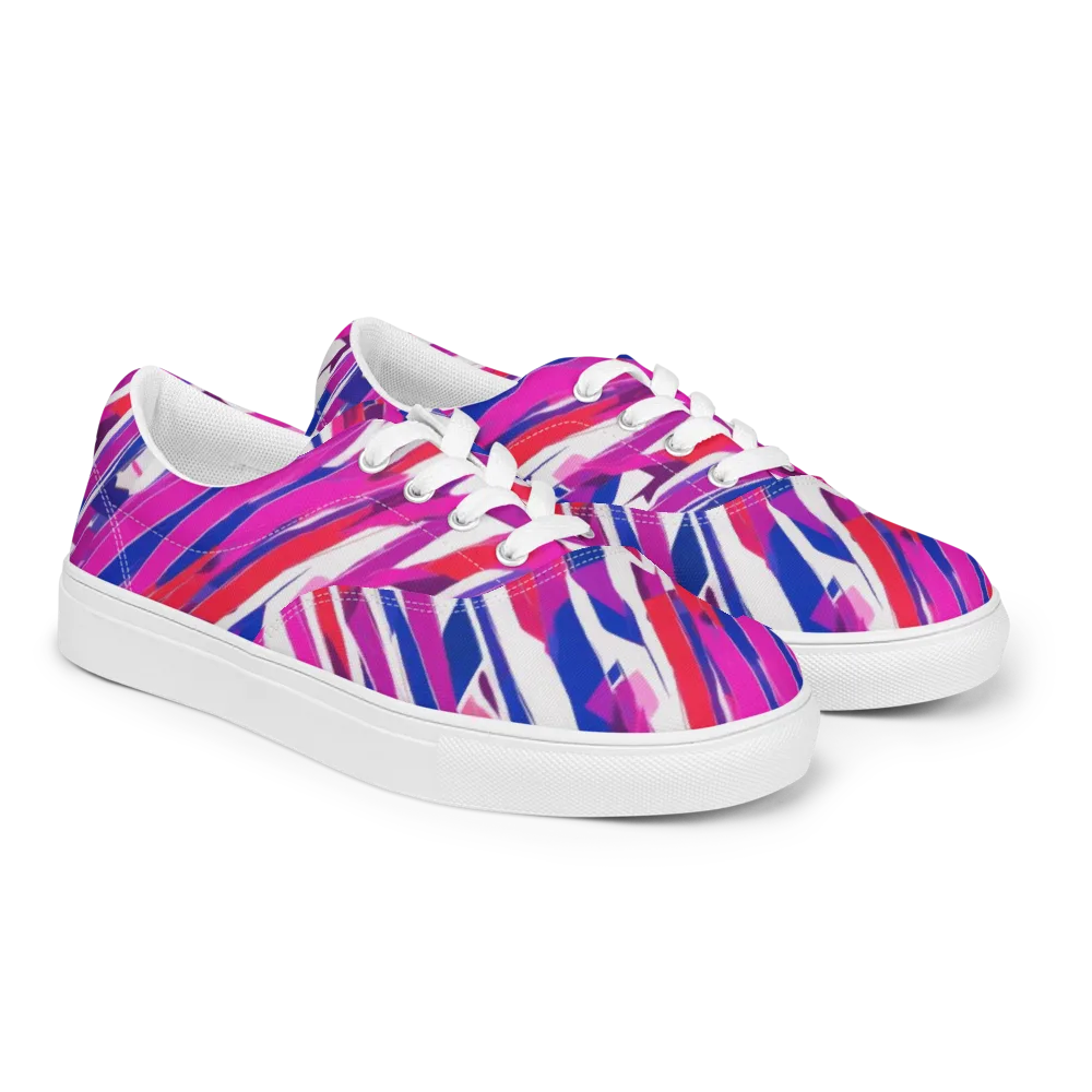 Prismatic Break on Men's Lace-Up Canvas Shoes — Right Front