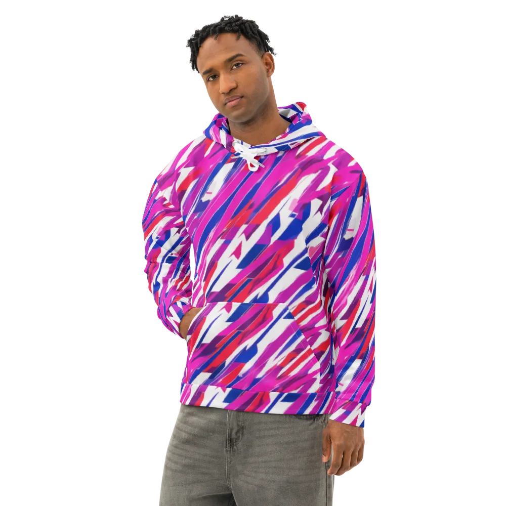 Prismatic Break on Cotton Hoodie — Left Front