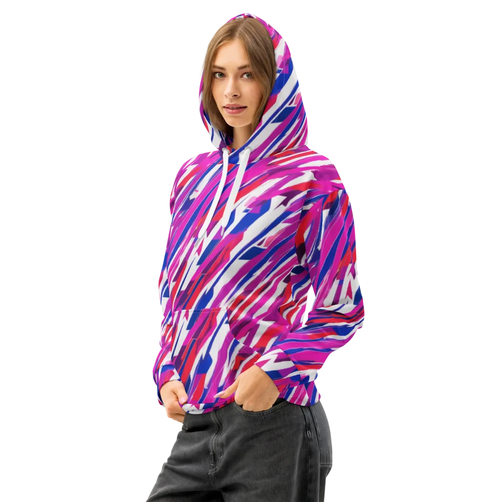Prismatic Break on Cotton Hoodie — Left Front