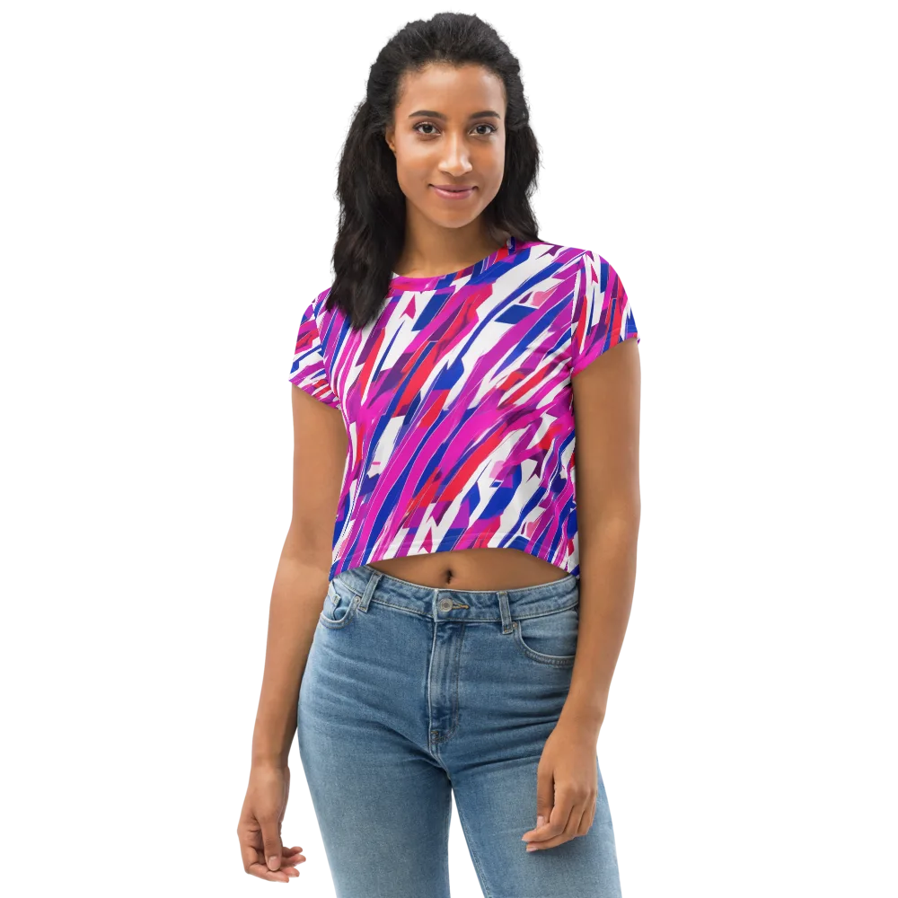 Prismatic Break on Crop Tee — Front