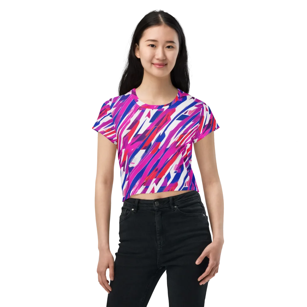 Prismatic Break on Crop Tee — Front