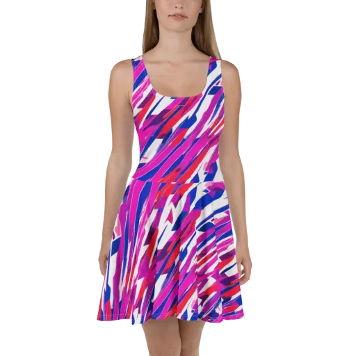 Prismatic Break on a Skater Dress