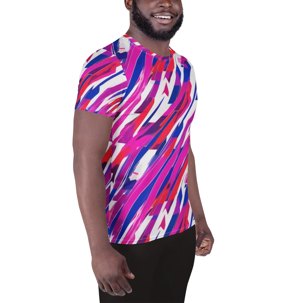 Prismatic Break on Men's Athletic T-Shirt — Right