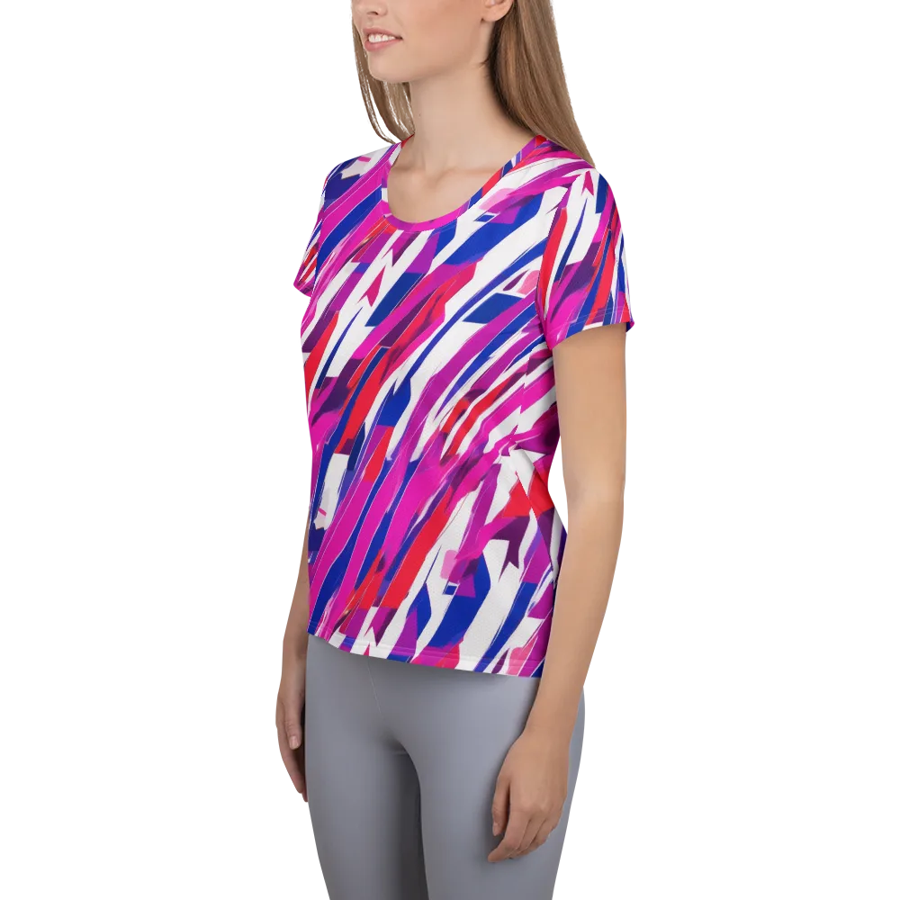 Prismatic Break on Women's Athletic T-Shirt — Left
