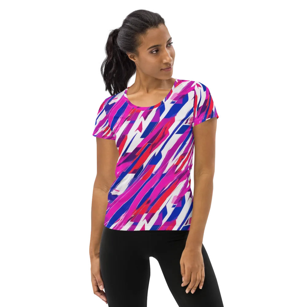 Prismatic Break on Women's Athletic T-Shirt — Front