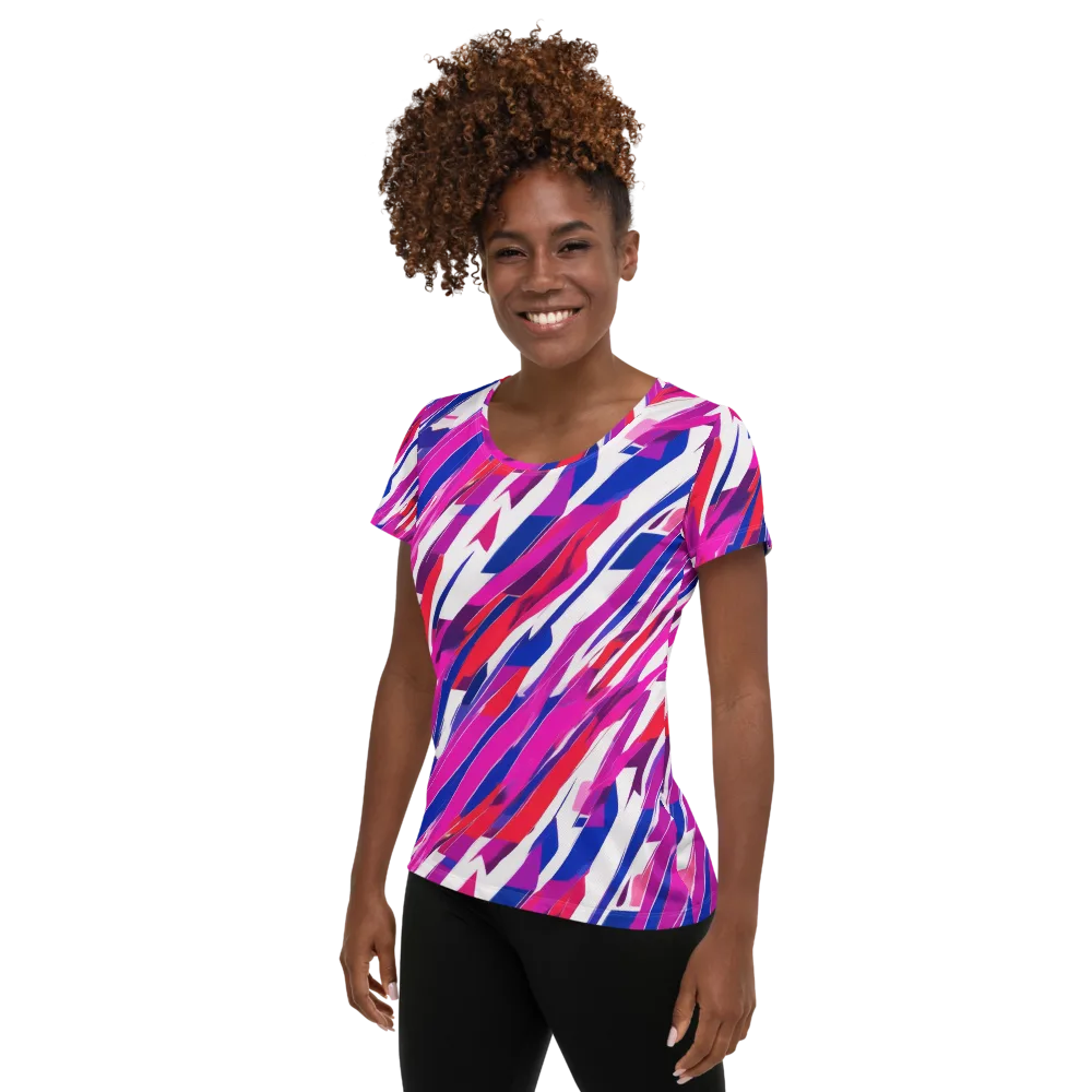 Prismatic Break on Women's Athletic T-Shirt — Left