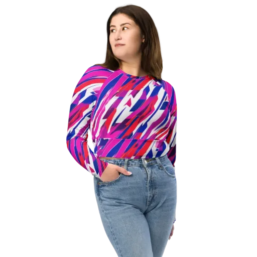 Prismatic Break on a Long Sleeve Crop Top