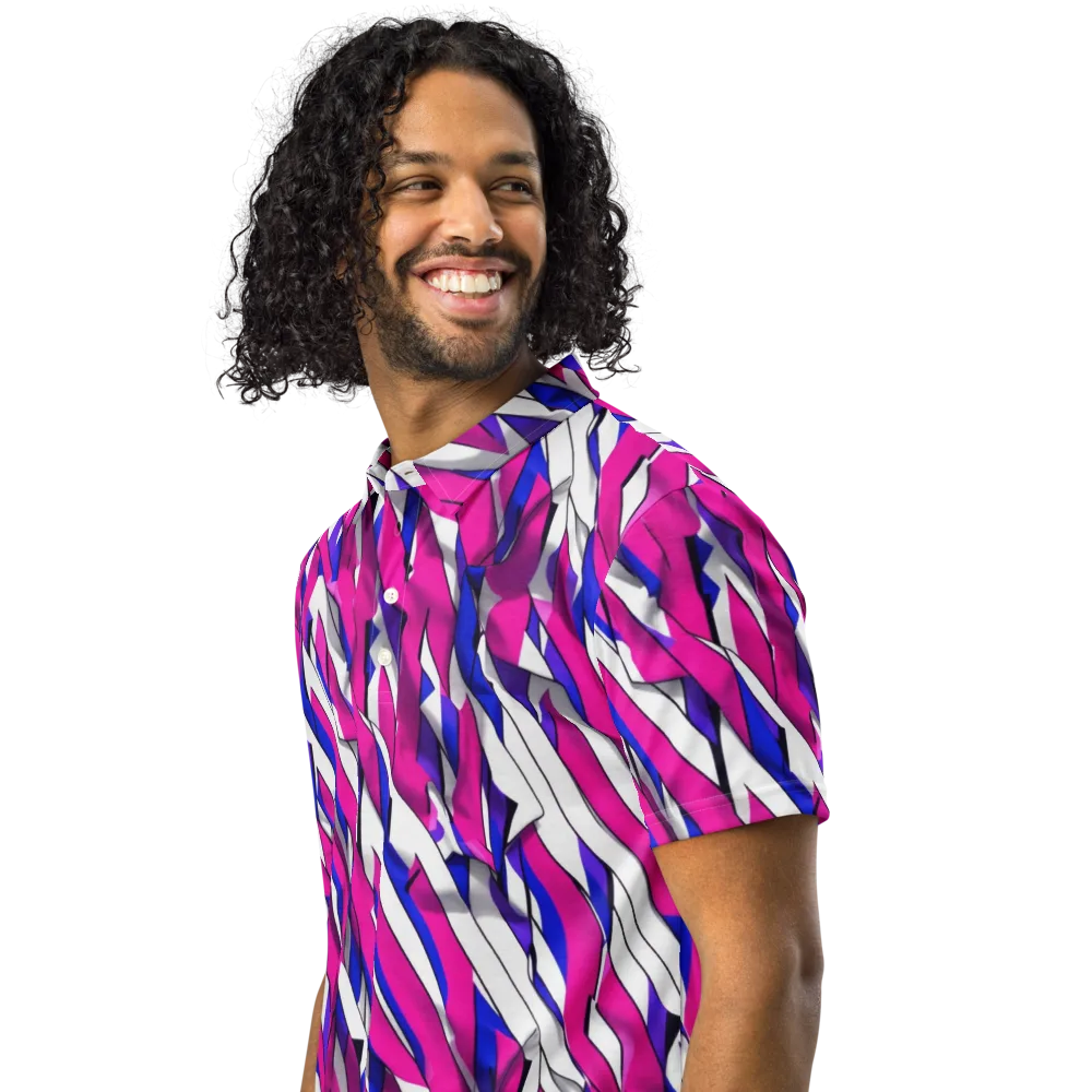 Chromatic Slash on Men's Slim Fit Polo Shirt — Left Front