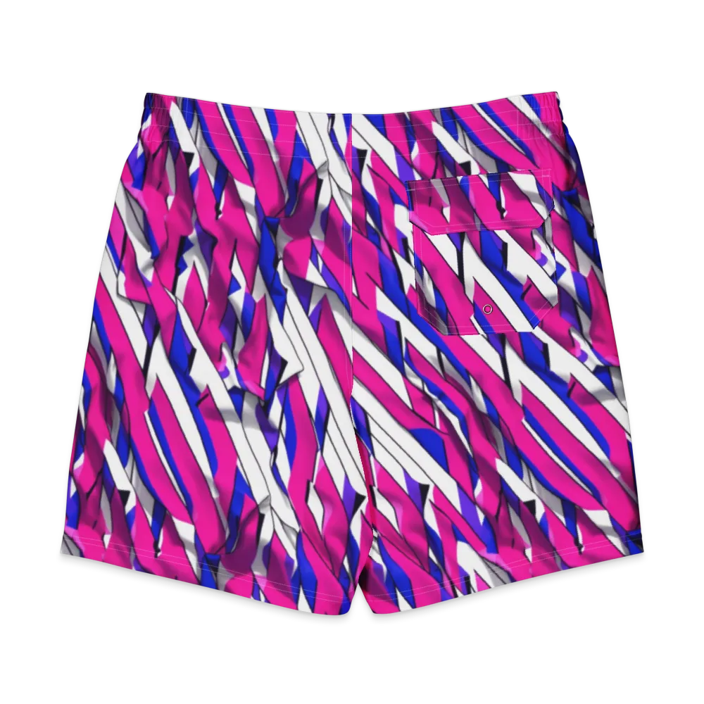 Chromatic Slash on Men's Board Shorts — Back