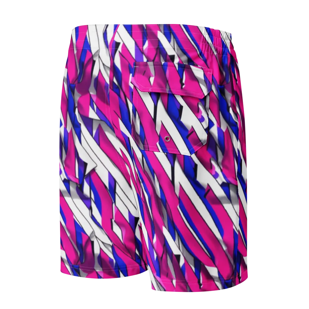 Chromatic Slash on Men's Board Shorts — Back