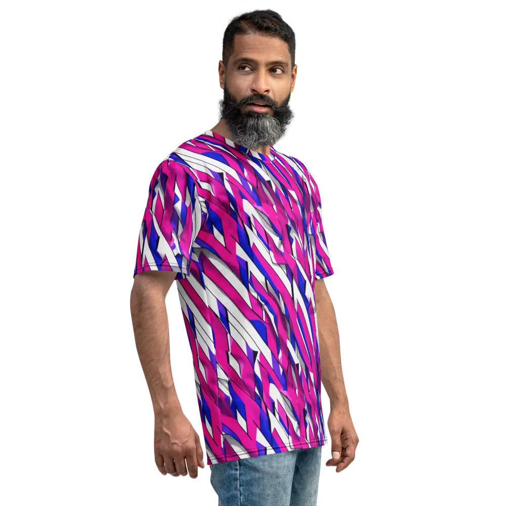 Chromatic Slash on Men's Crew Neck T-Shirt — Right