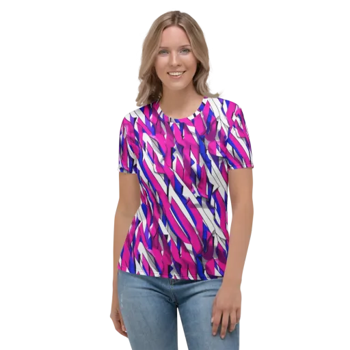 Chromatic Slash on a Women's Crew Neck T-Shirt