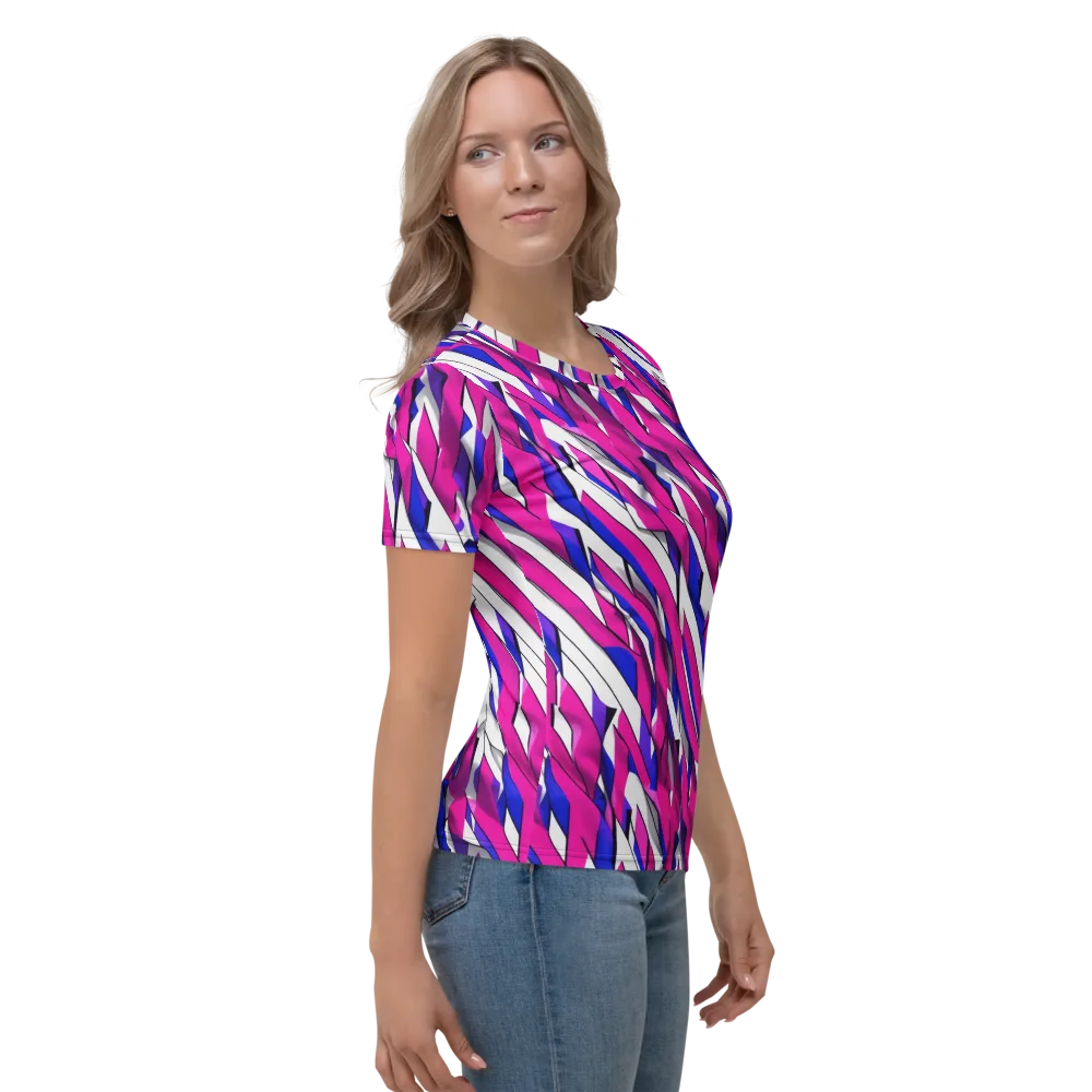 Chromatic Slash on Women's Crew Neck T-Shirt — Right