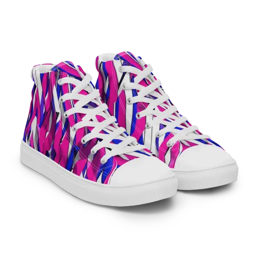 Chromatic Slash on a Women's High Top Canvas Shoes