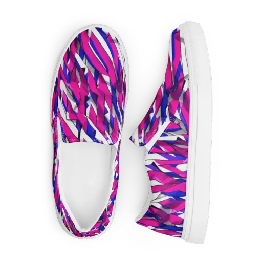 Chromatic Slash on a Men's Slip-On Canvas Shoes