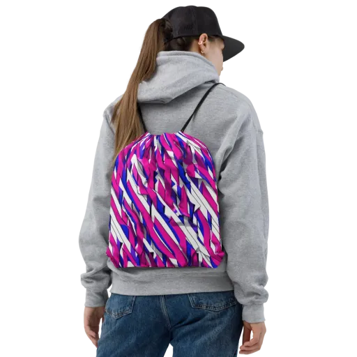 Chromatic Slash on a Drawstring Bag