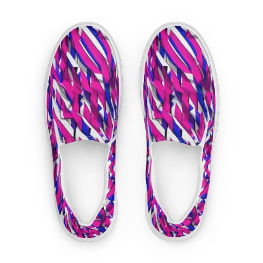Chromatic Slash on a Women's Slip-On Canvas Shoes