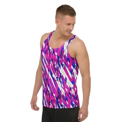 Chromatic Slash on a Men's Tank Top