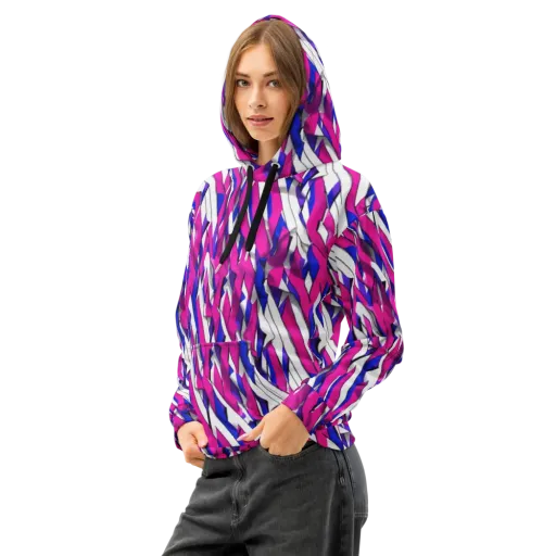 Chromatic Slash on a Cotton Hoodie