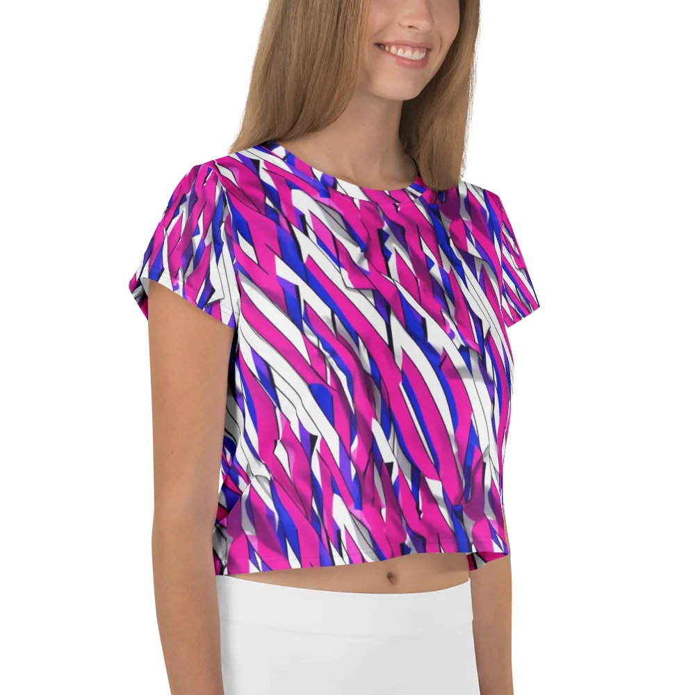 Chromatic Slash on Crop Tee — Right