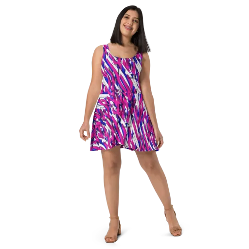 Chromatic Slash on a Skater Dress