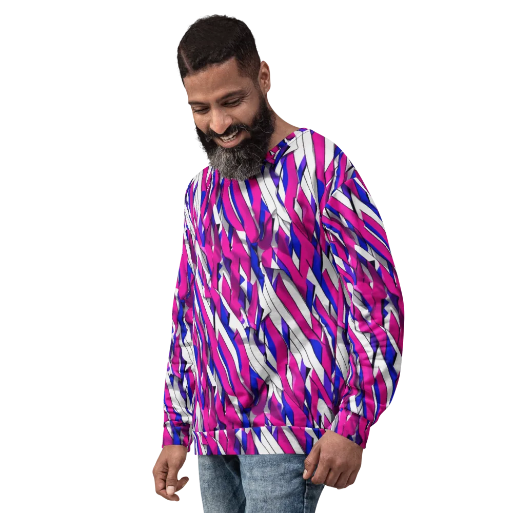 Chromatic Slash on Sweatshirt — Left Front