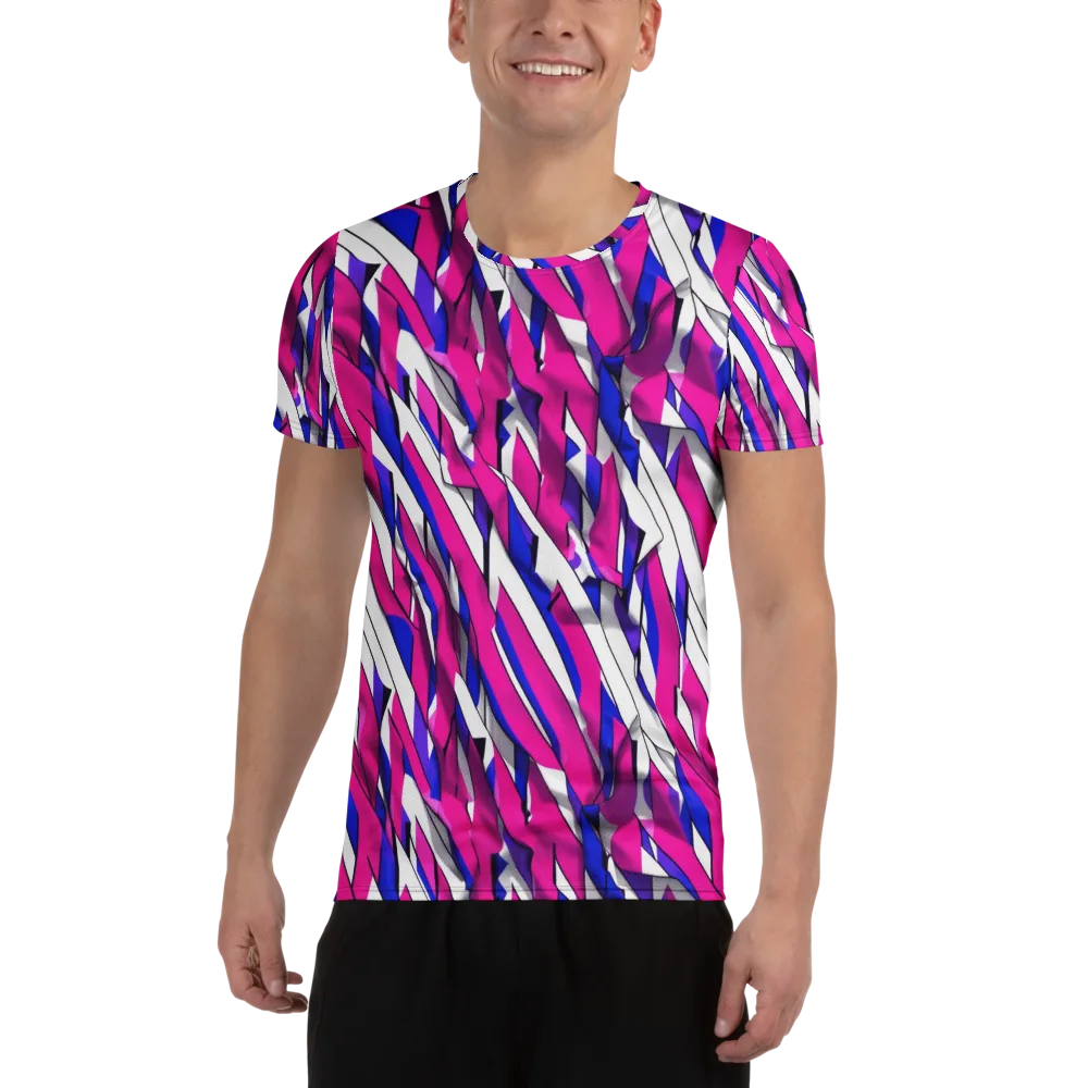 Chromatic Slash on Men's Athletic T-Shirt — Front
