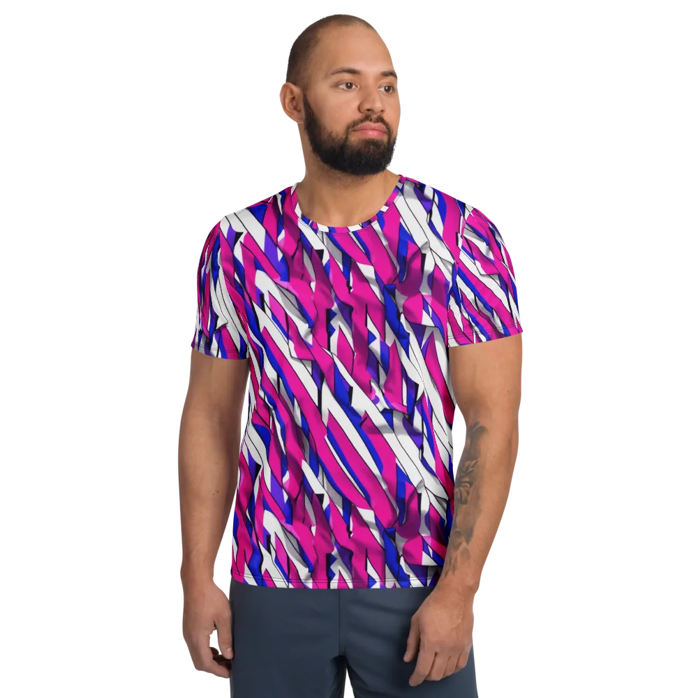 Chromatic Slash on Men's Athletic T-Shirt — Front