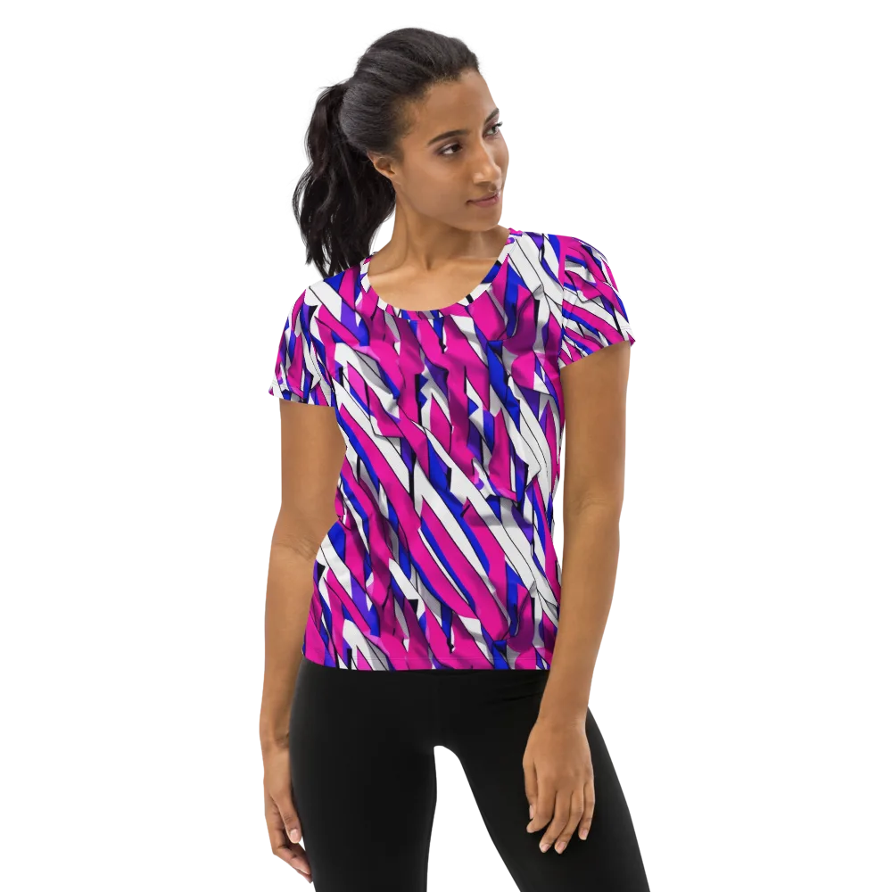 Chromatic Slash on Women's Athletic T-Shirt — Front