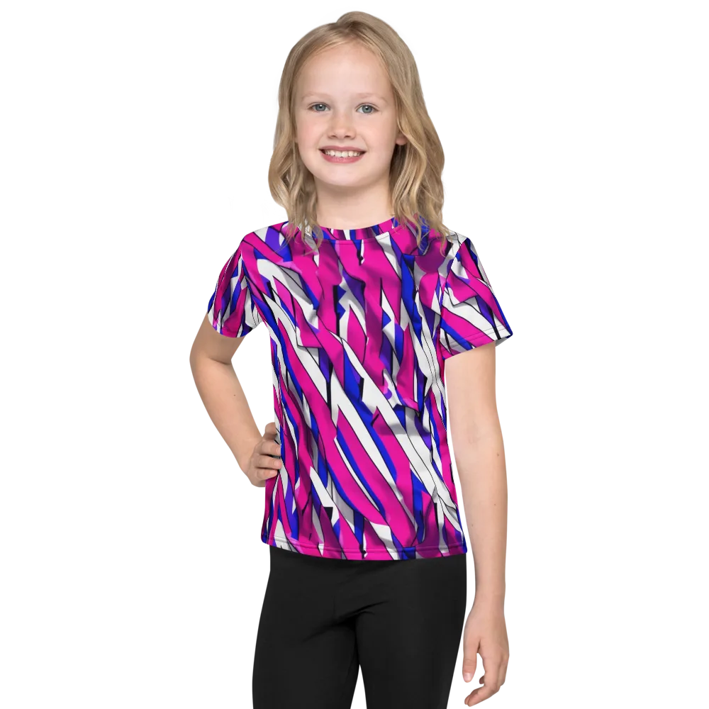 Chromatic Slash on Kids Crew Neck T-Shirt — Front