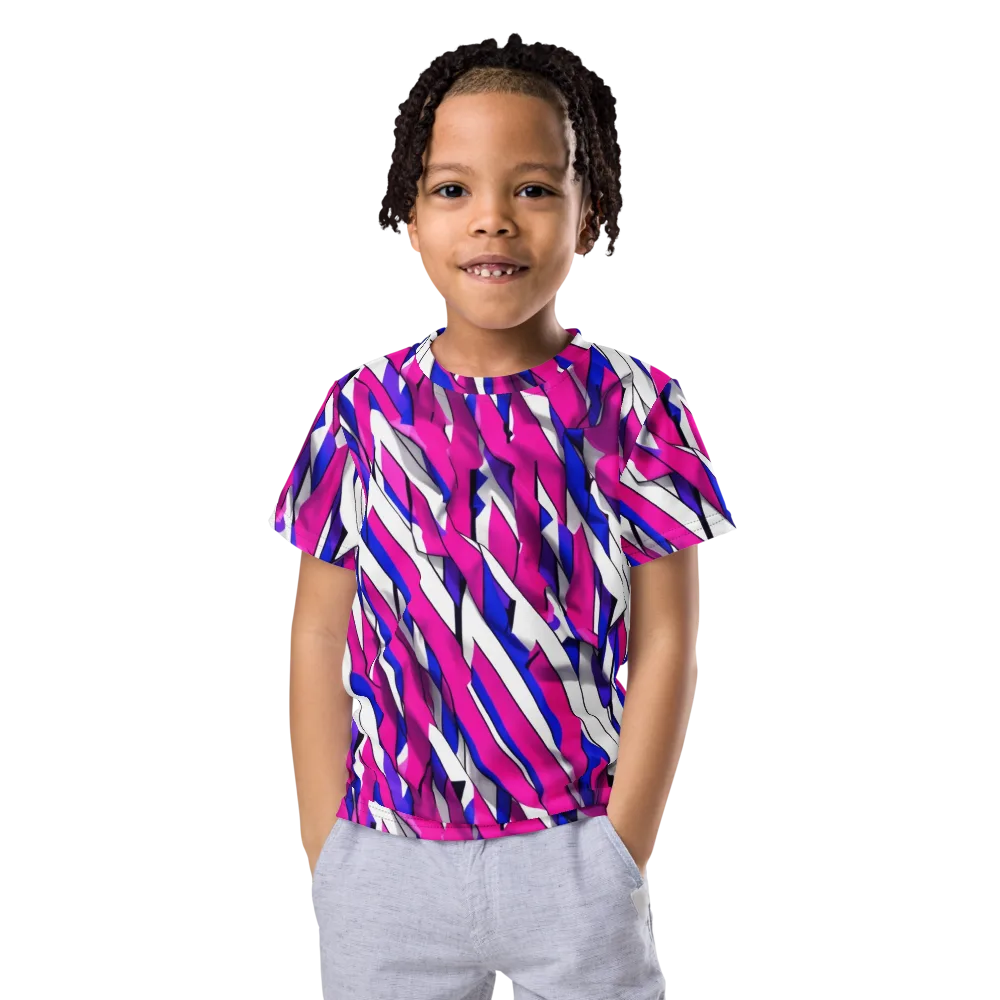 Chromatic Slash on Kids Crew Neck T-Shirt — Front