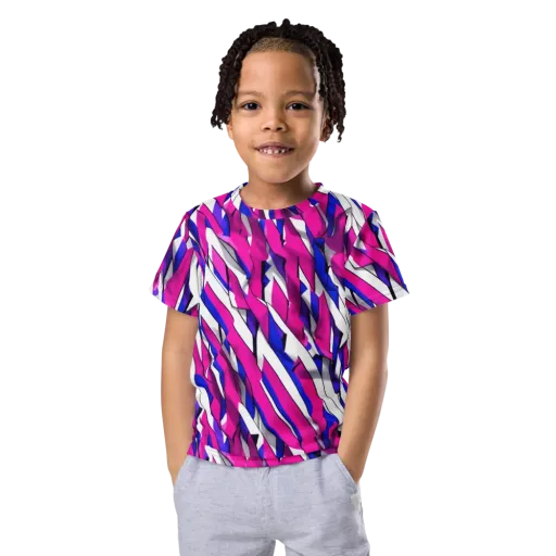 Chromatic Slash on a Kids Crew Neck T-Shirt